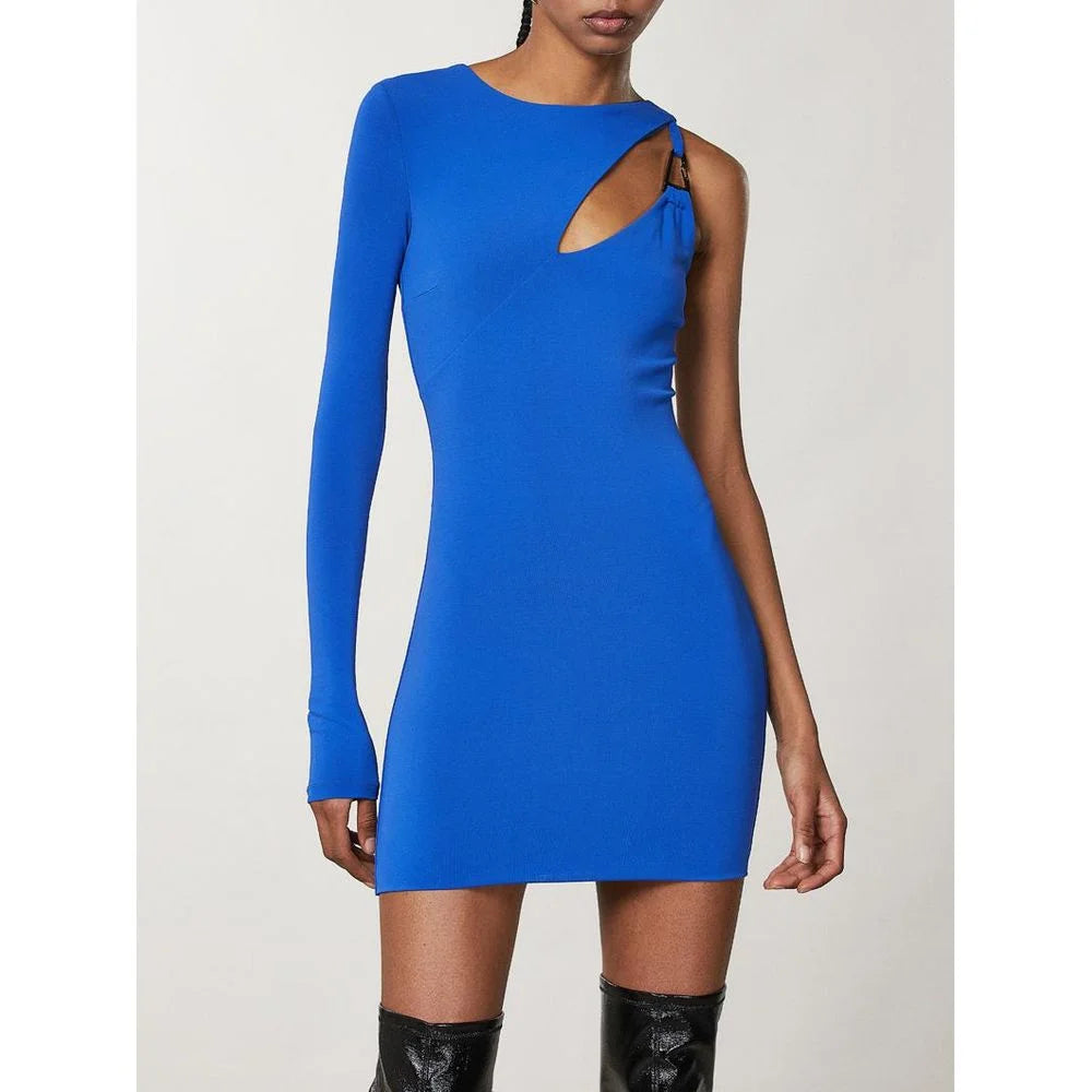 Patrizia Pepe Blue Acetate Casual Dress - II