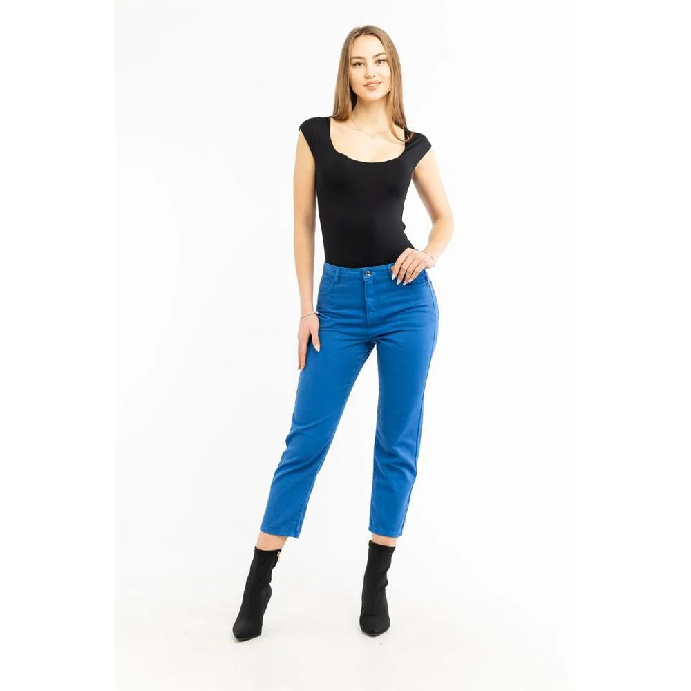 Patrizia Pepe Blue Cotton Casual Pants - W26