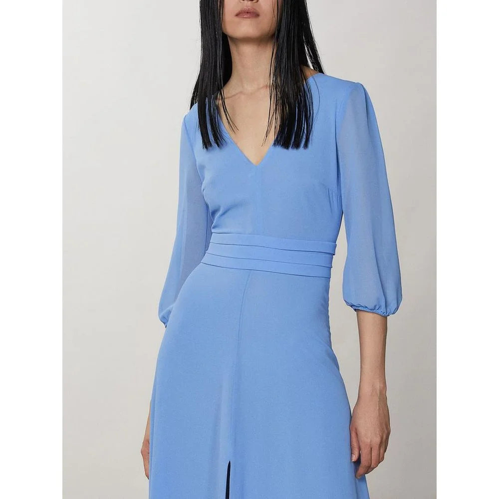 Patrizia Pepe Blue Polyester Casual Dress - IT38
