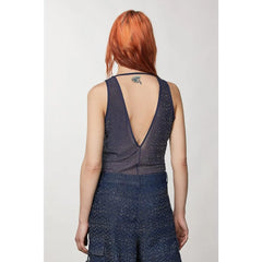 Patrizia Pepe Blue Polyester Tank Tops - II