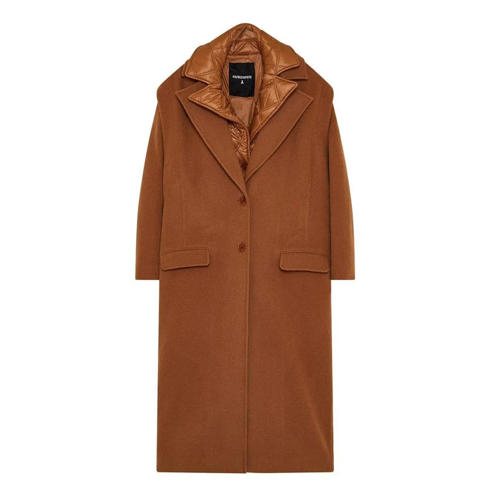 Patrizia Pepe Brown Wool Coat - IT40