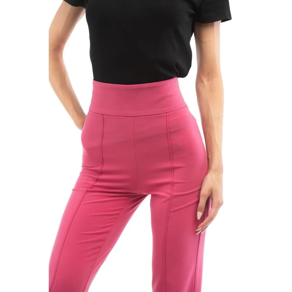Patrizia Pepe Fuchsia Polyester Flared Pants - IT40