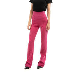 Patrizia Pepe Fuchsia Polyester Flared Pants - IT40