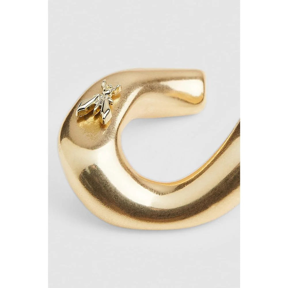 Patrizia Pepe Gold Plastic Earrings - One Size