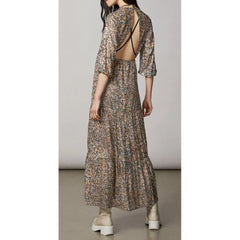 Patrizia Pepe Gold Silk Casual Dress