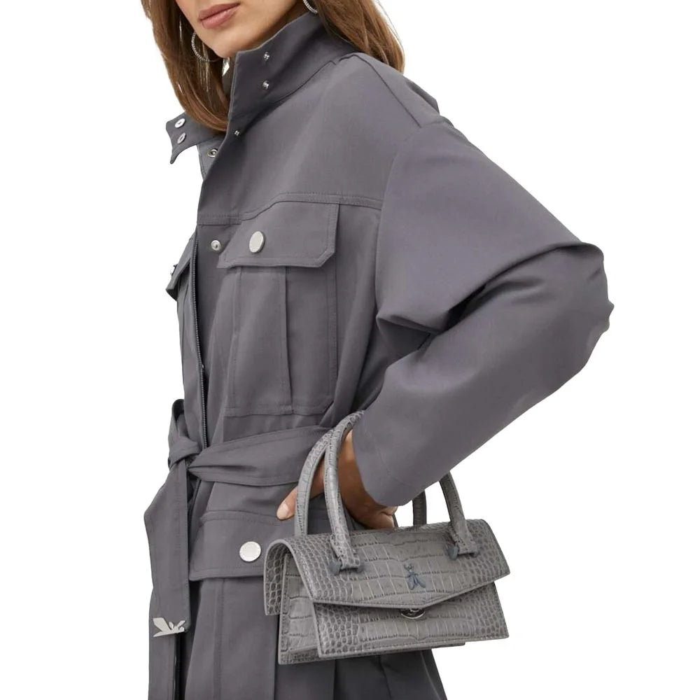 Patrizia Pepe Gray Cotton Jackets & Coat - Trench Coats
