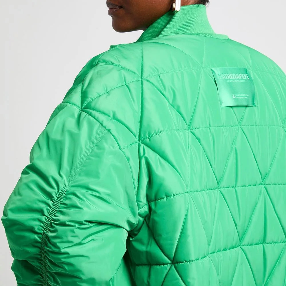 Patrizia Pepe Green Polyester Jackets & Coat - Bomber Jackets