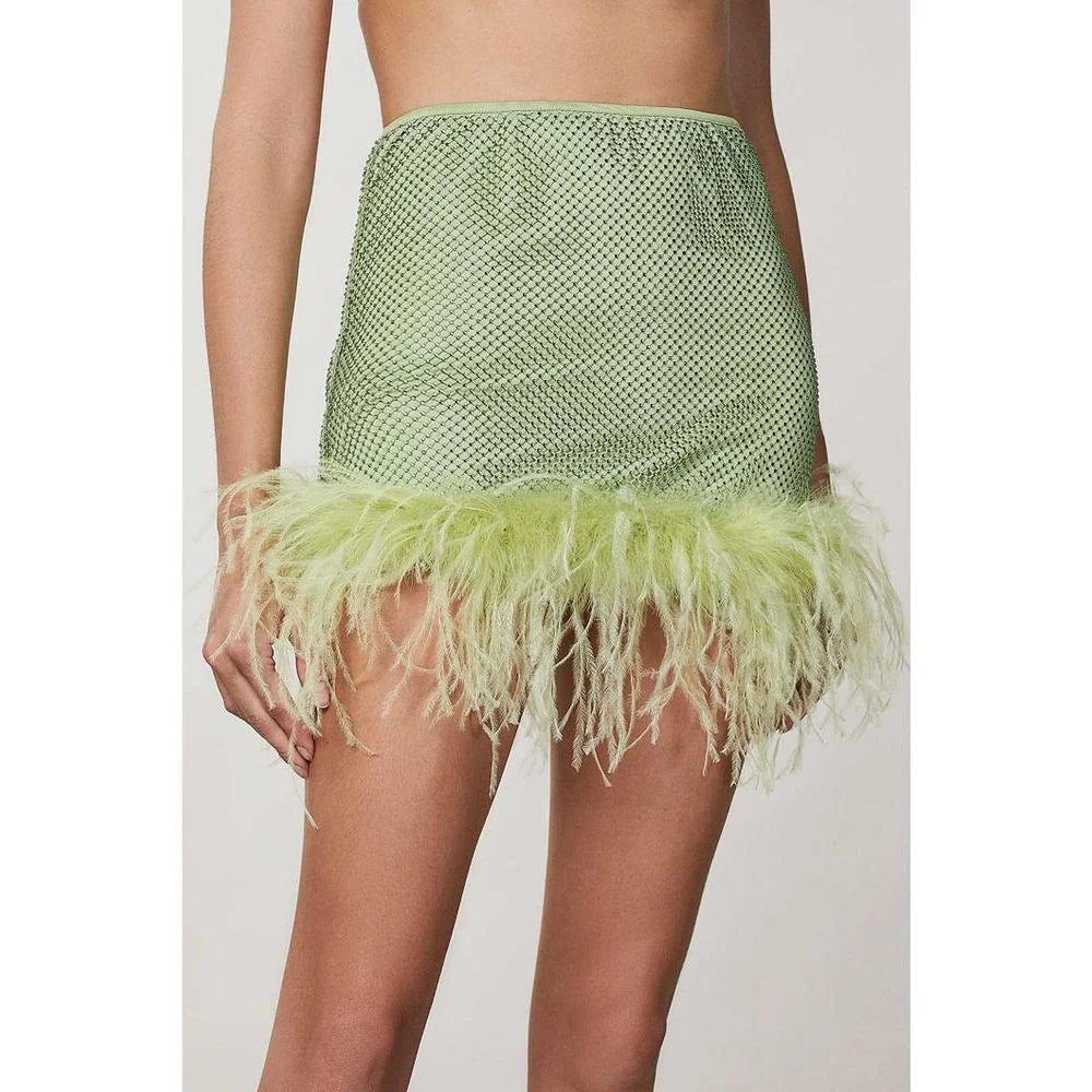 Patrizia Pepe Green Polyester Mini Skirt