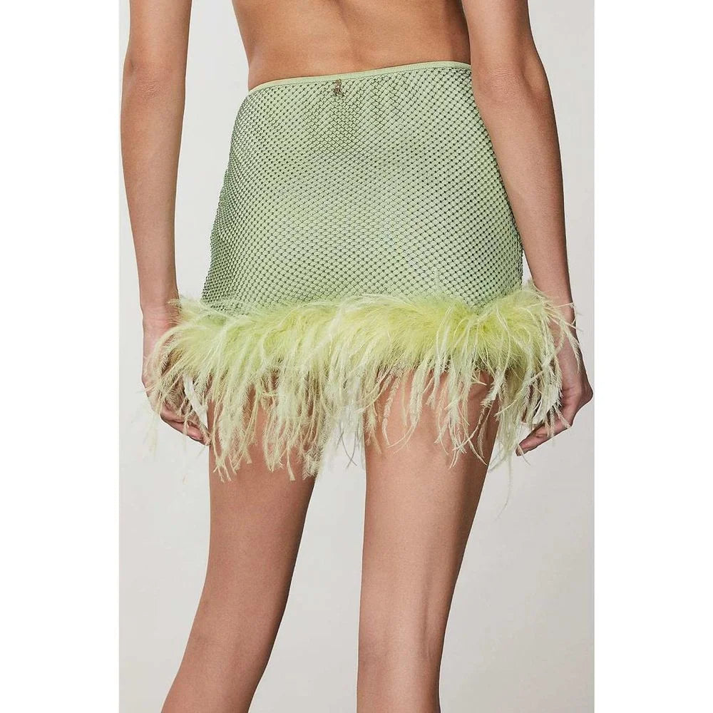 Patrizia Pepe Green Polyester Mini Skirt