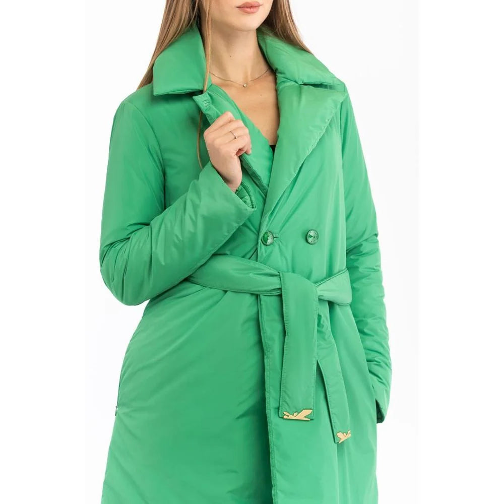 Patrizia Pepe Green Polyester Parka - IT40