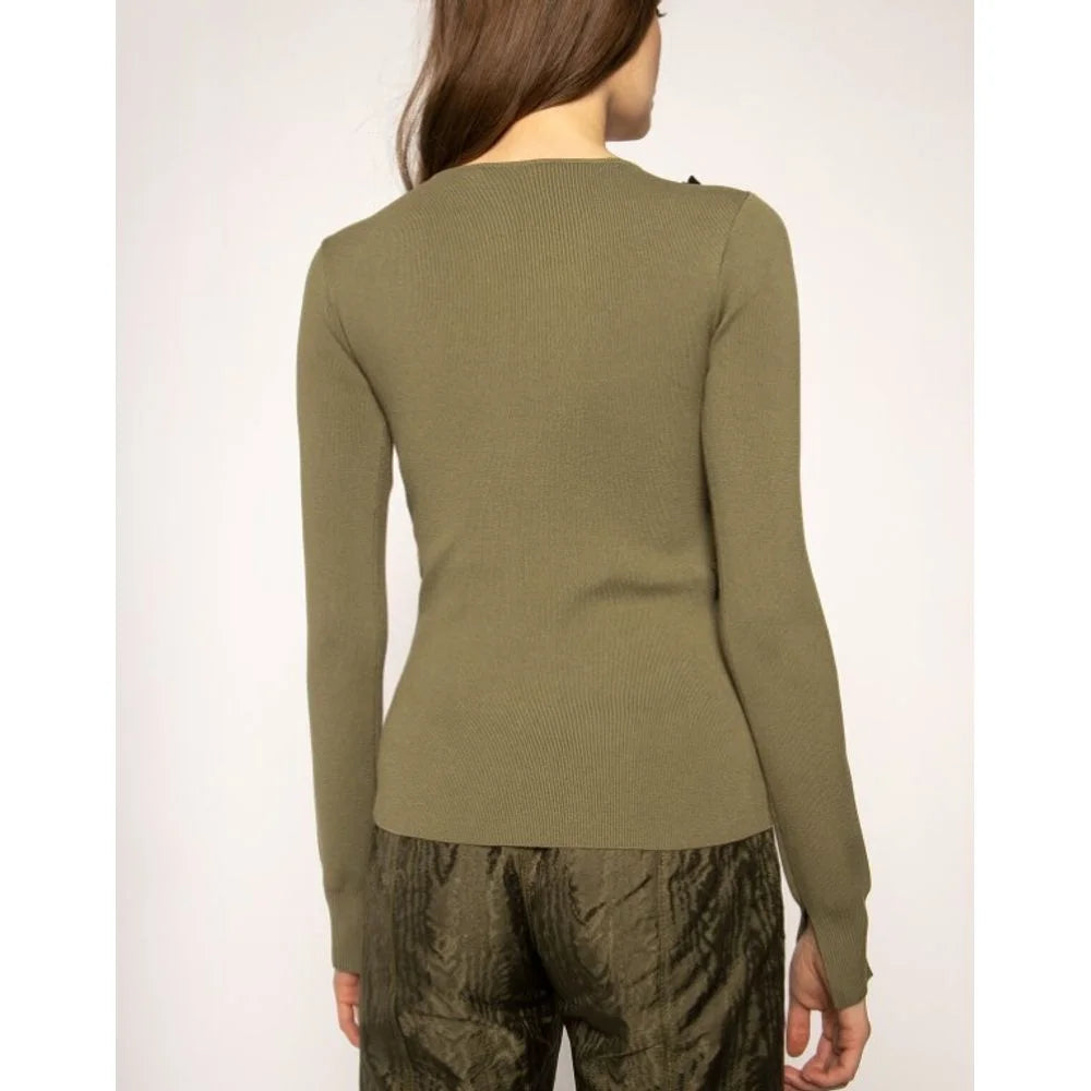 Patrizia Pepe Green Viscose Sweatshirt