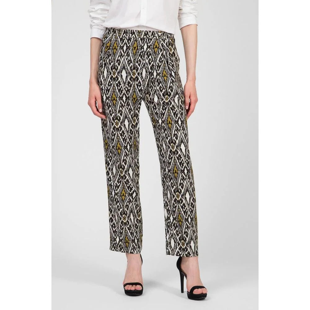 Patrizia Pepe Multicolor Flax Casual Pants - IT40