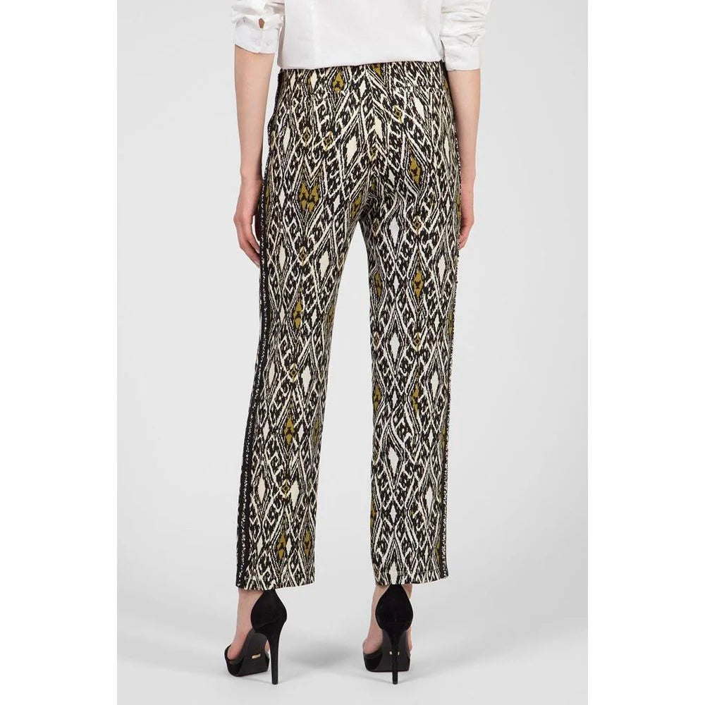 Patrizia Pepe Multicolor Flax Casual Pants - IT40