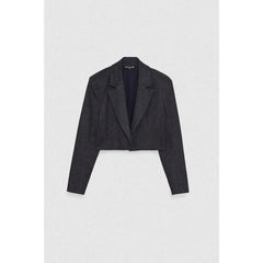 Patrizia Pepe Navy Blue Cotton Blazer - IT40