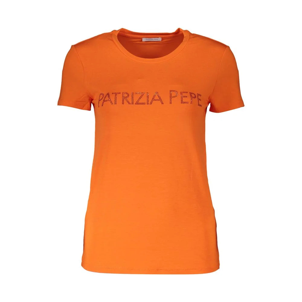 Patrizia Pepe Orange Elastane Women Top - T-Shirts