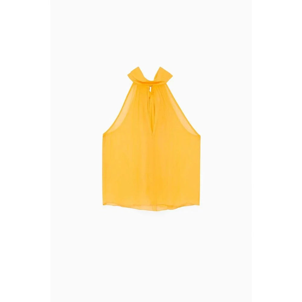 Patrizia Pepe Orange Silk Tank Tops - IT40