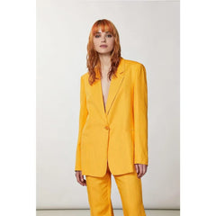 Patrizia Pepe Orange Viscose Blazer