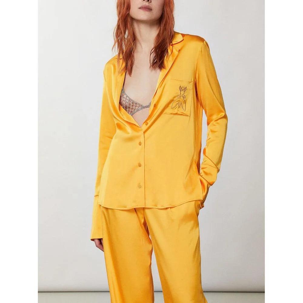 Patrizia Pepe Orange Viscose Blouse - IT40