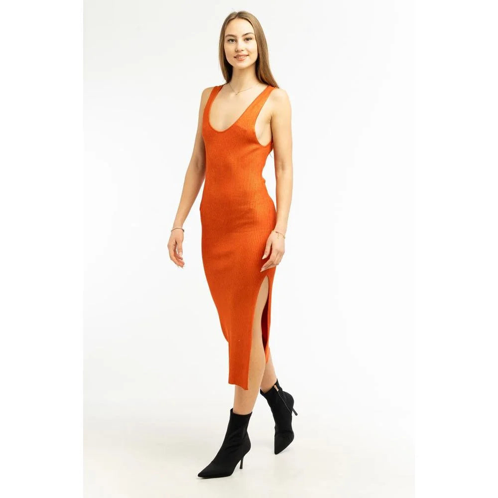 Patrizia Pepe Orange Viscose Casual Dress