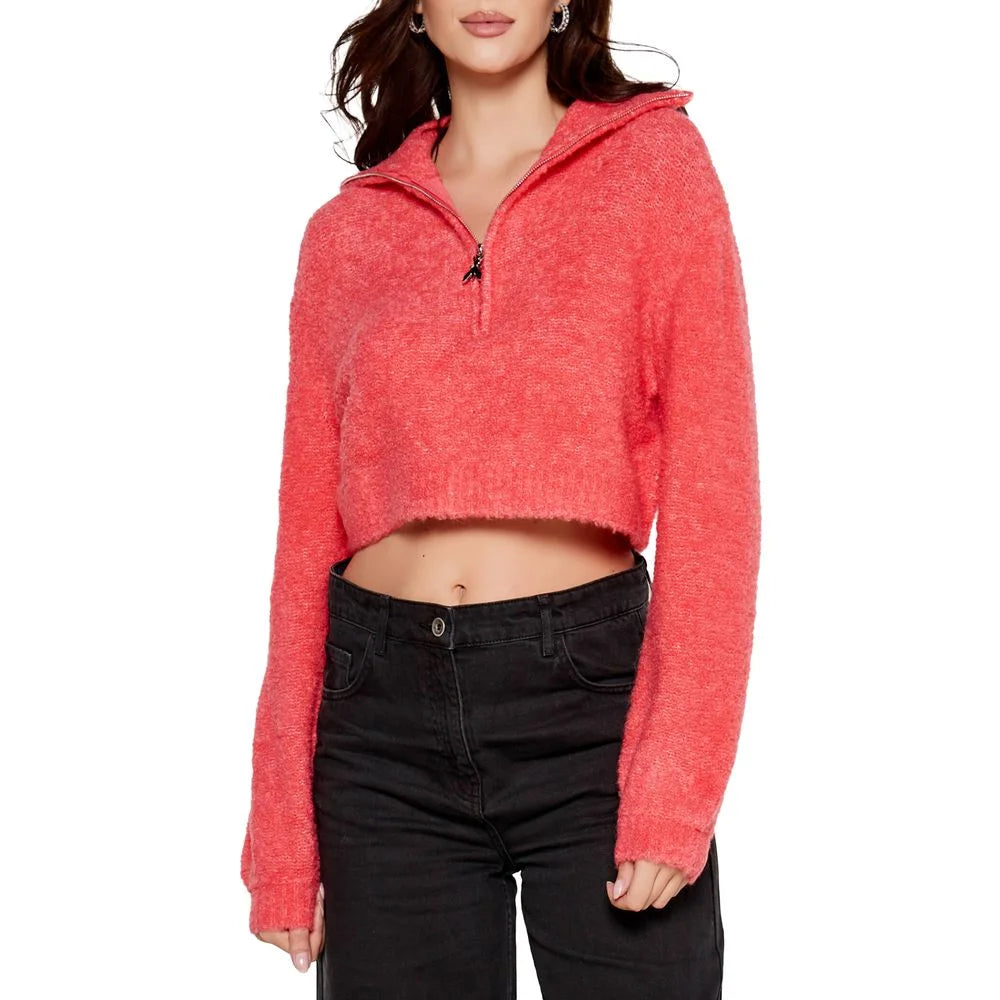 Patrizia Pepe Pink Marabou Sweater - Sweaters