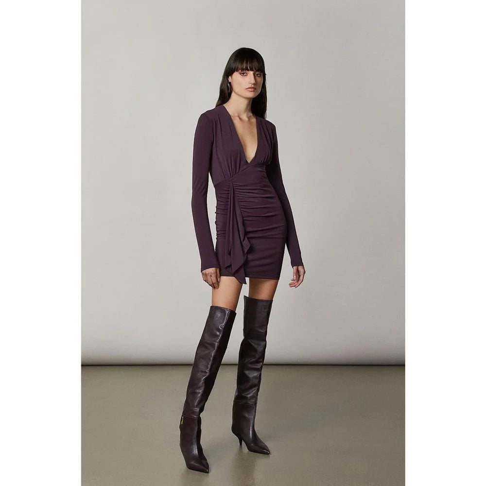 Patrizia Pepe Purple Acetate Casual Dress - III