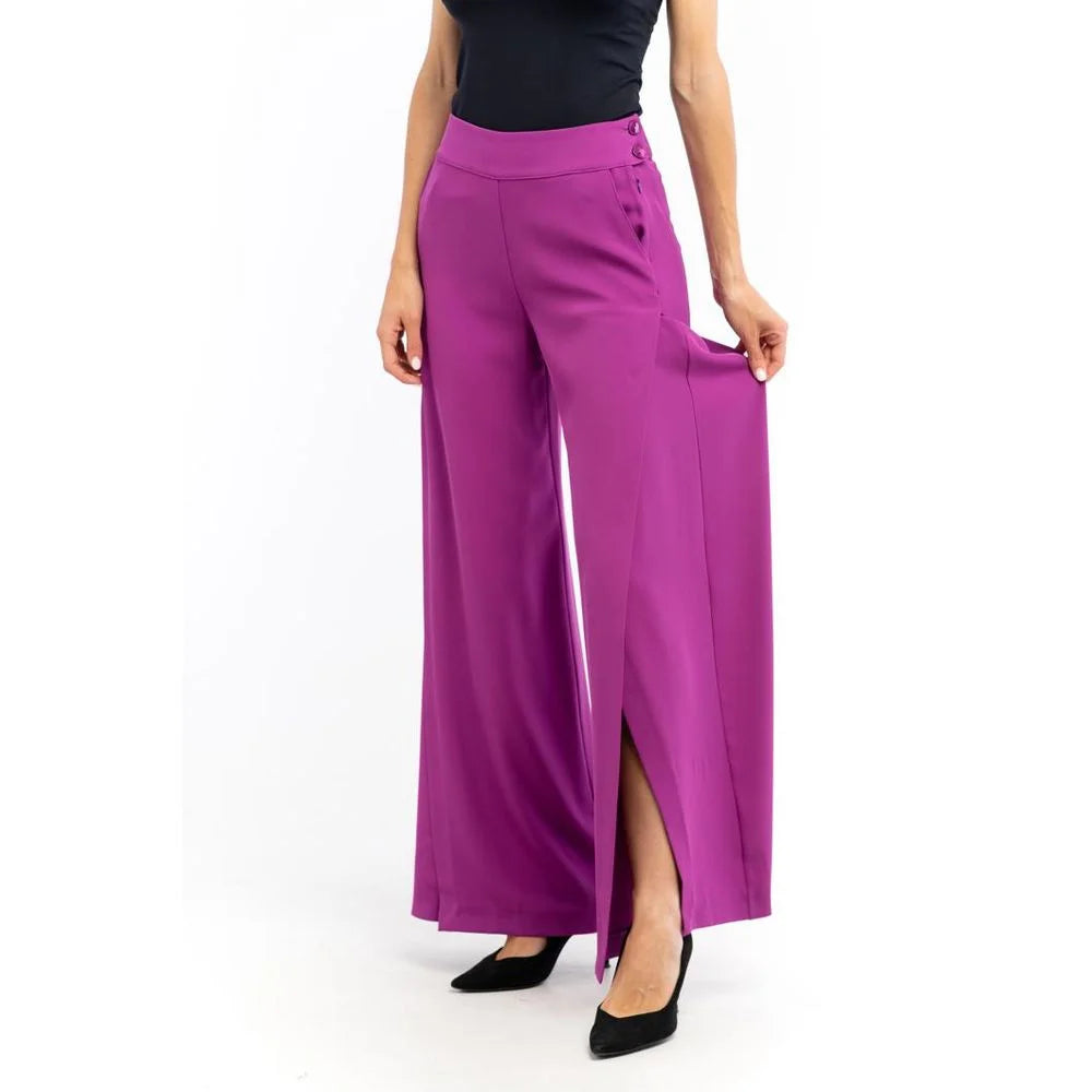 Patrizia Pepe Purple Polyester Casual Pants - IT40