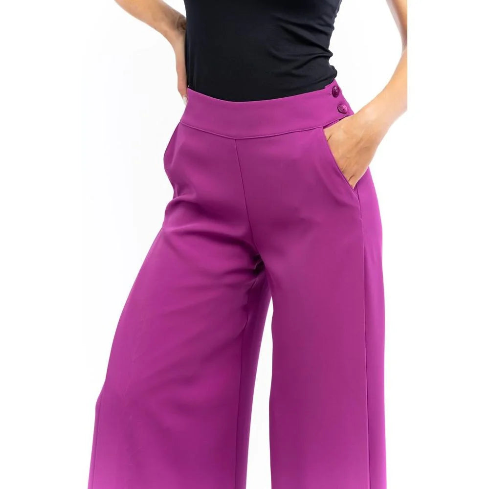 Patrizia Pepe Purple Polyester Casual Pants - IT40