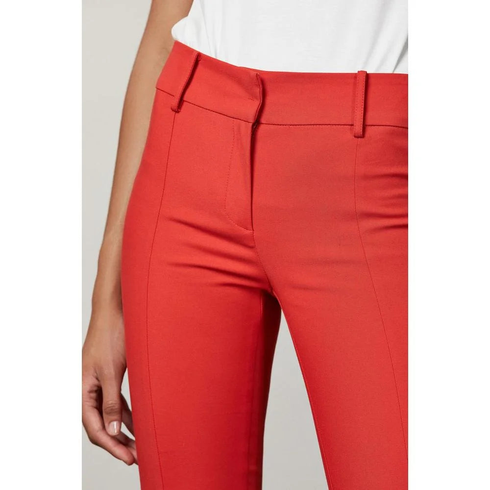 Patrizia Pepe Red Cotton Casual Pants - IT46