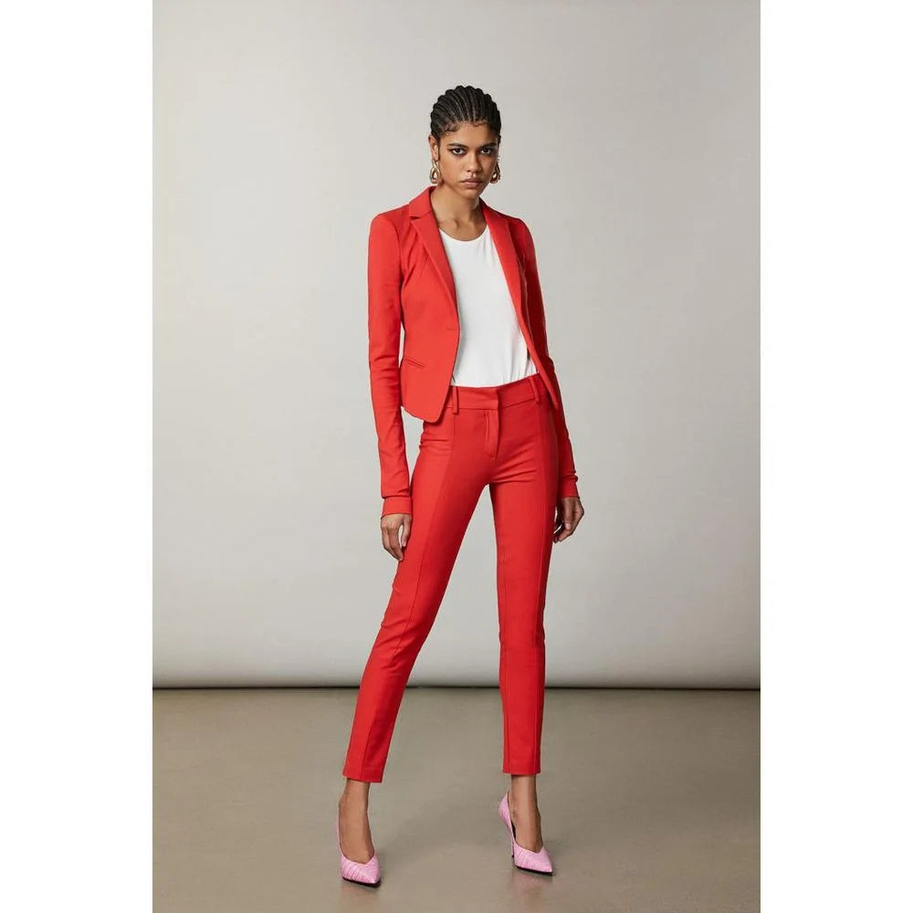 Patrizia Pepe Red Cotton Casual Pants - IT46