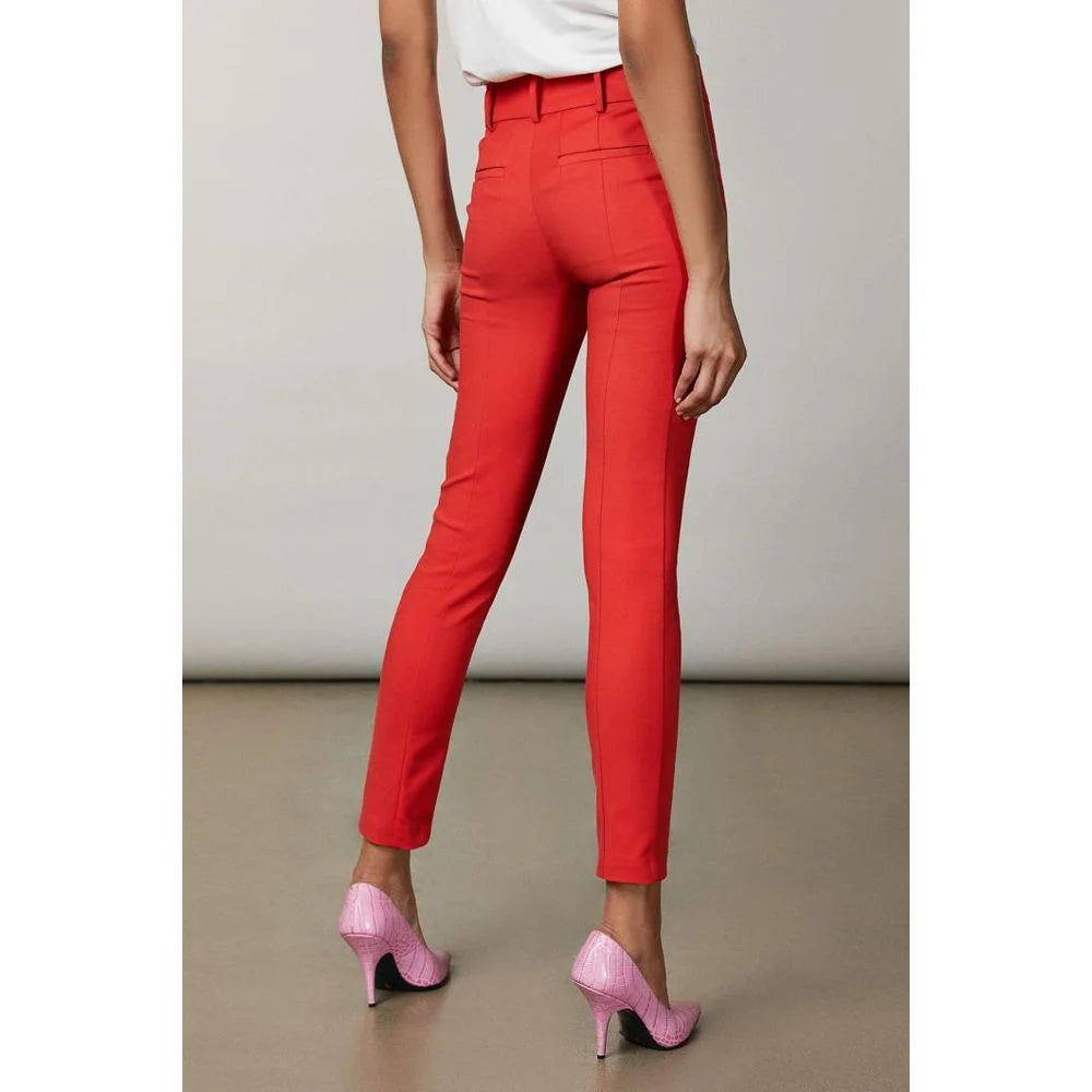 Patrizia Pepe Red Cotton Casual Pants - IT46