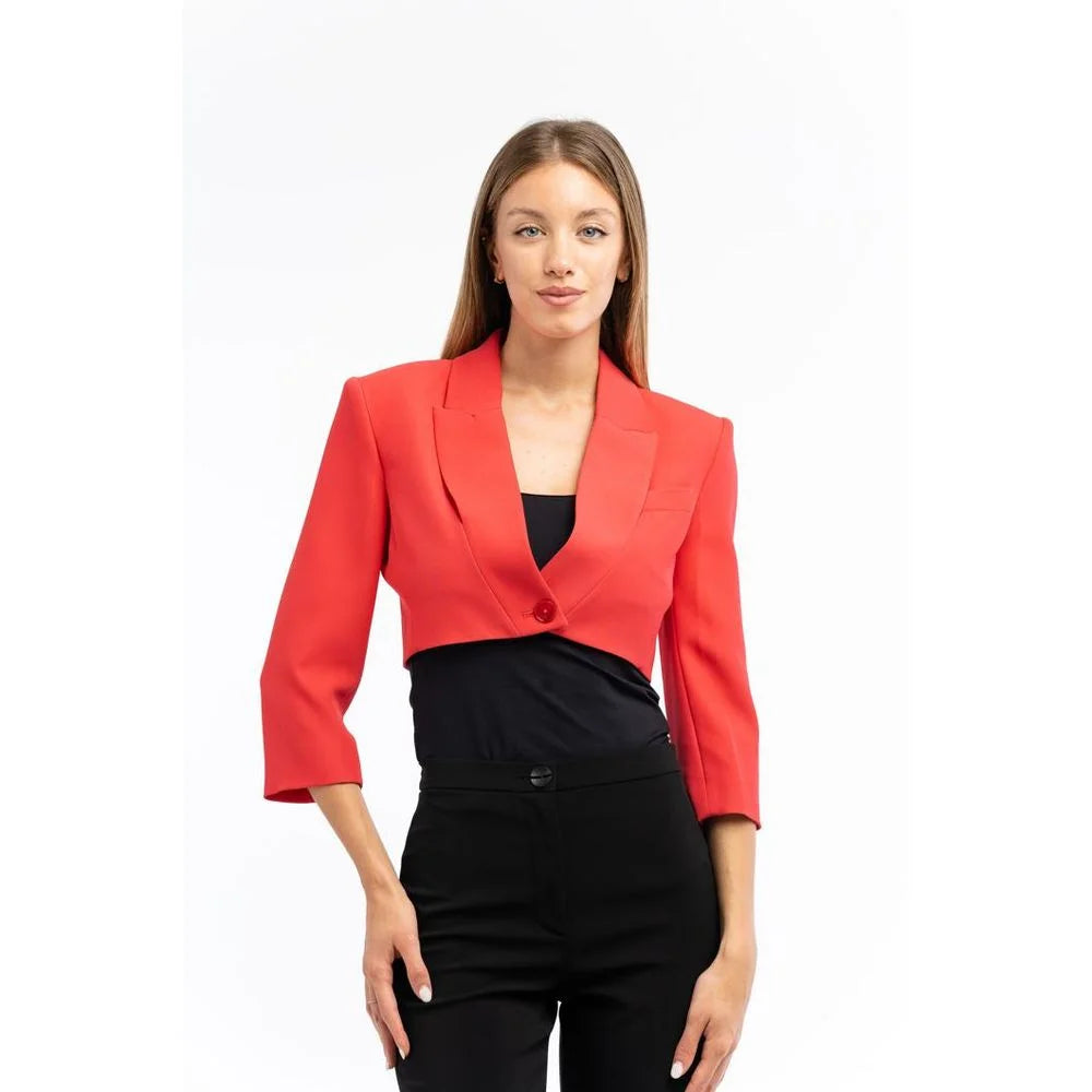 Patrizia Pepe Red Polyester Blazer