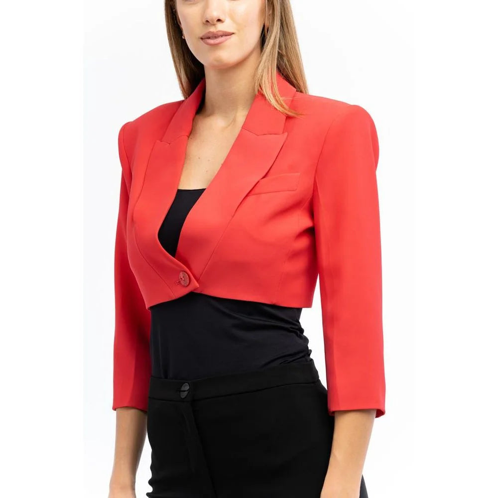 Patrizia Pepe Red Polyester Blazer