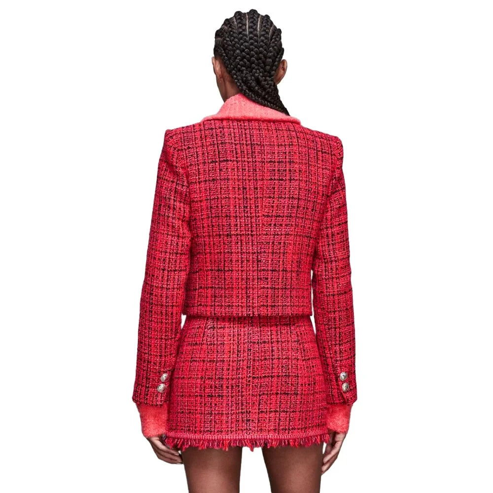 Patrizia Pepe Red Polyester Blazer - Coats & Jackets