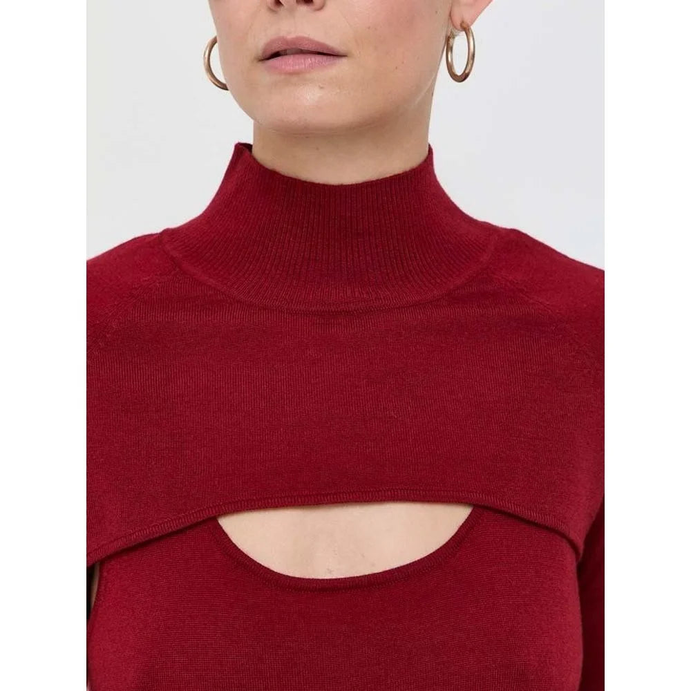 Patrizia Pepe Red Wool Sweatshirt