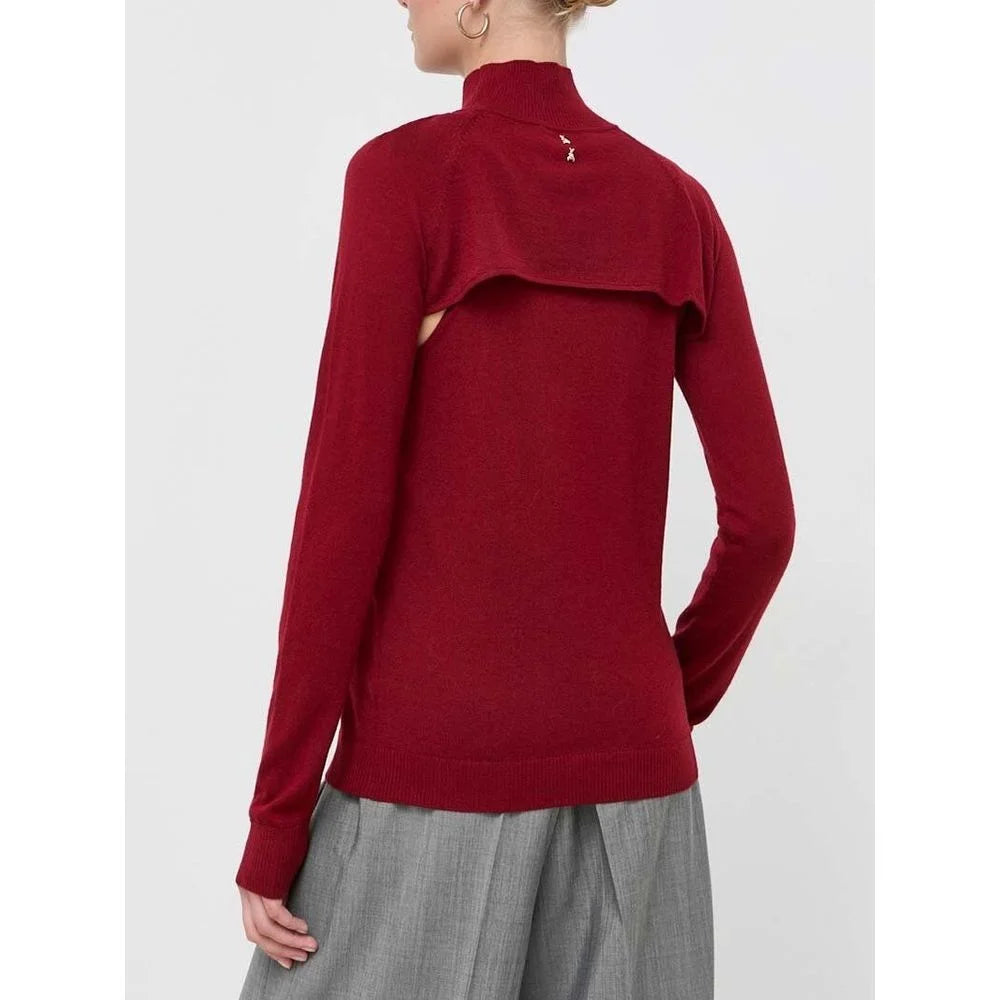 Patrizia Pepe Red Wool Sweatshirt