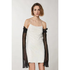 Patrizia Pepe Silver Nylon Casual Dress - IT44