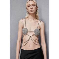 Patrizia Pepe White Copper Bra - One Size