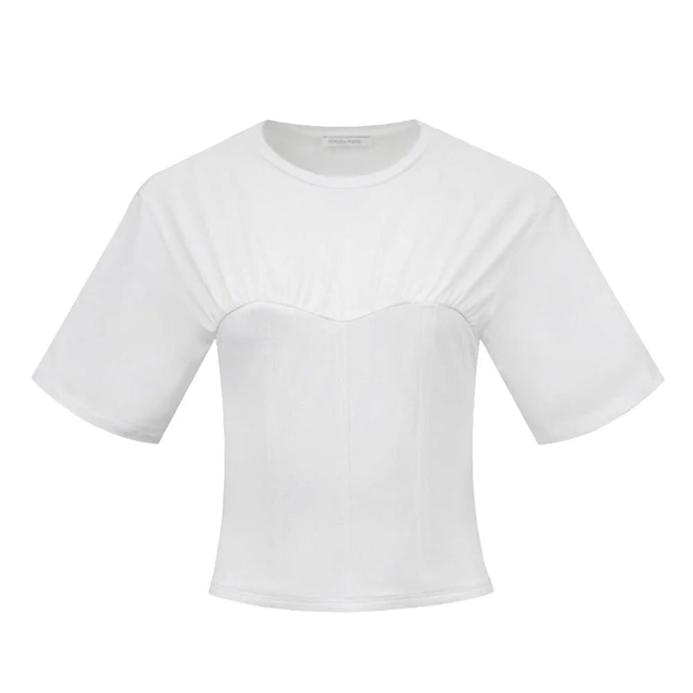 Patrizia Pepe White Cotton T-Shirt - T-Shirts