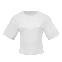 Patrizia Pepe White Cotton T-Shirt - T-Shirts
