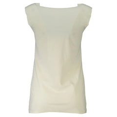 Patrizia Pepe White Elastane Tank Top - Tank Tops