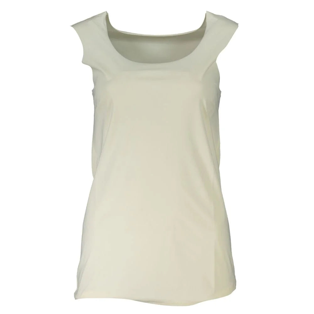 Patrizia Pepe White Elastane Tank Top - Tank Tops