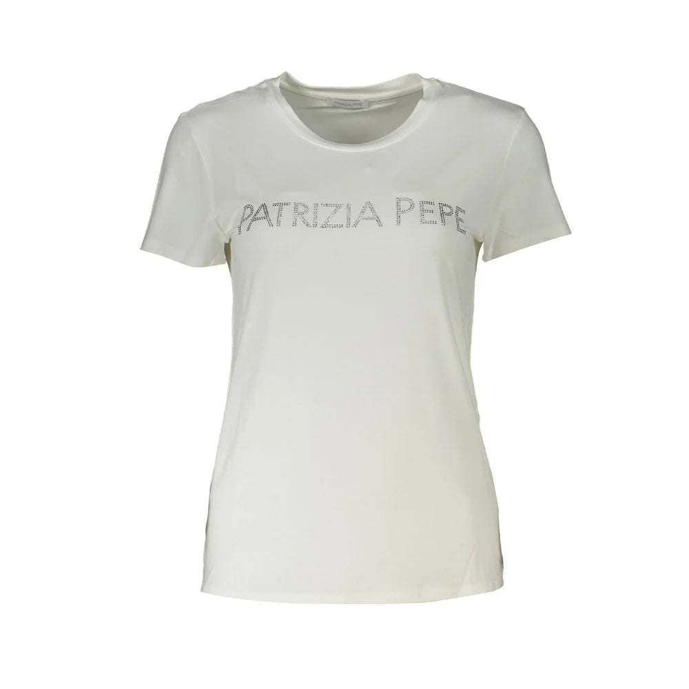 Patrizia Pepe White Organic Cotton Women T-Shirt - T-Shirts