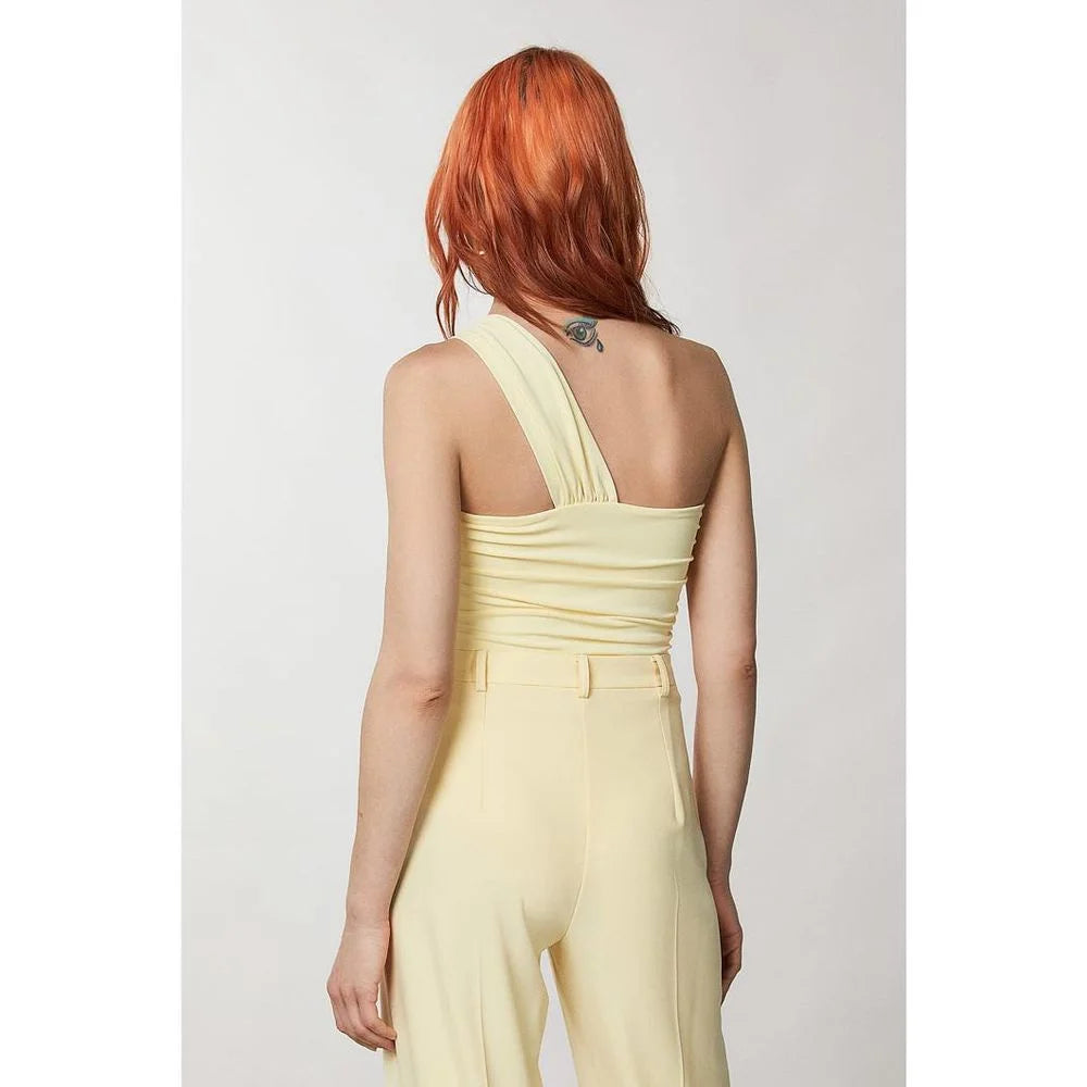 Patrizia Pepe Yellow Acetate Tank Tops