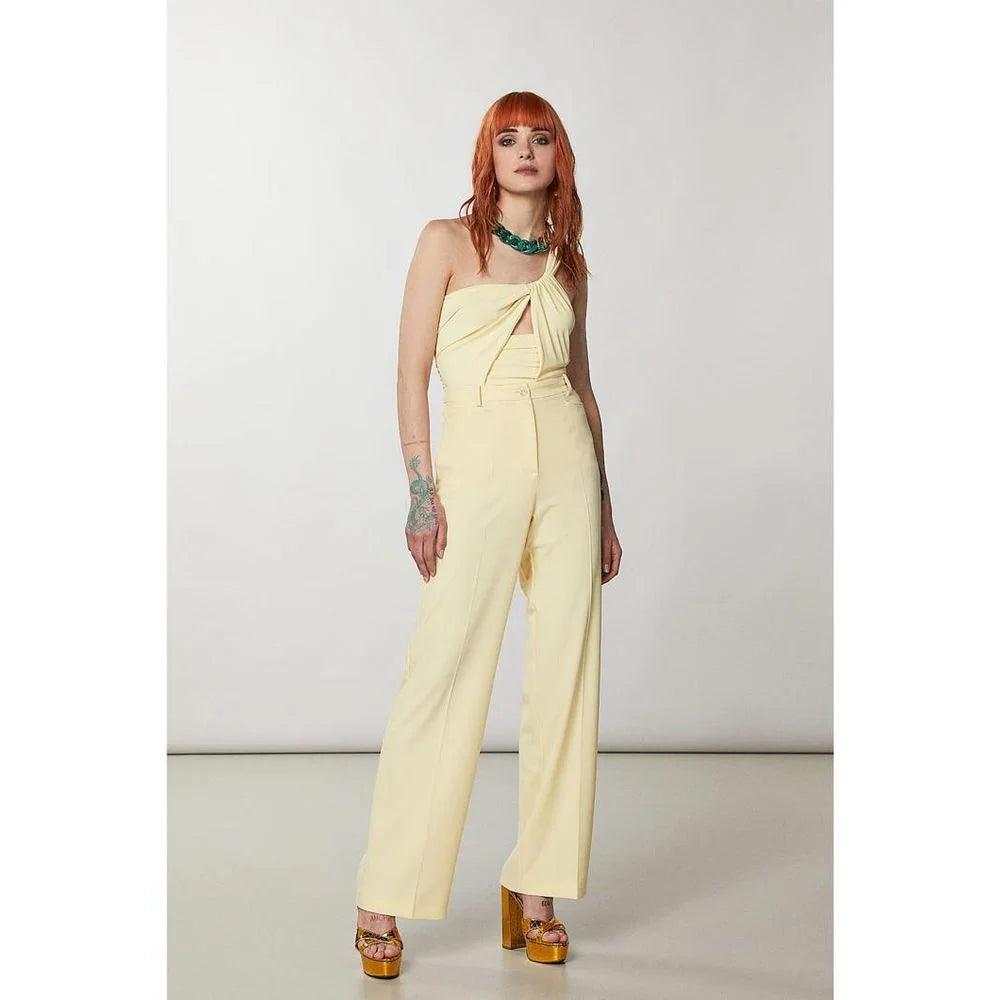 Patrizia Pepe Yellow Acetate Tank Tops