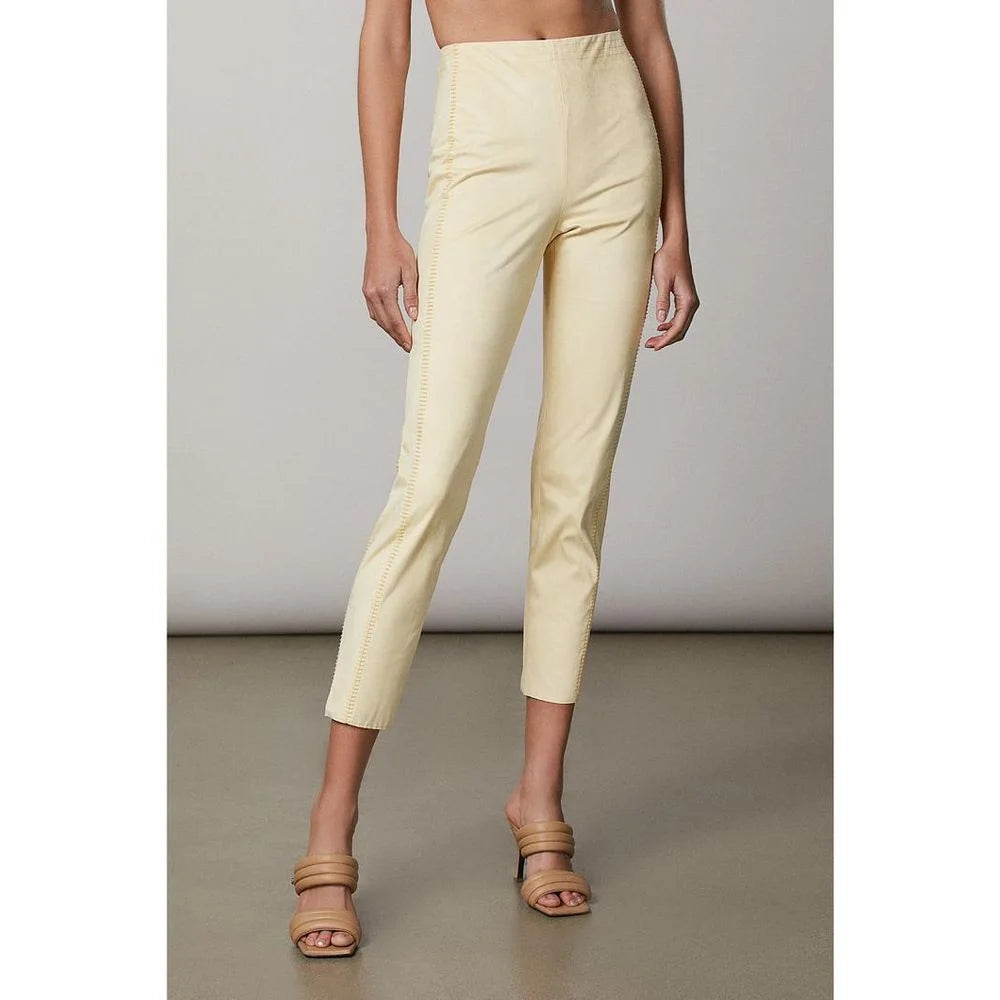 Patrizia Pepe Yellow Polyester Casual Pants