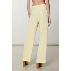 Patrizia Pepe Yellow Polyester Casual Pants - IT42
