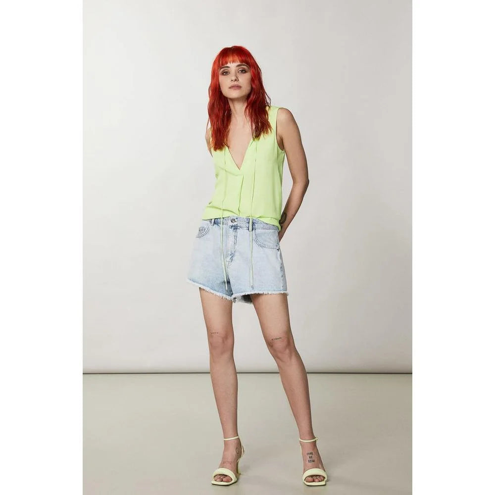 Patrizia Pepe Yellow Viscose Short And Mini Shorts - IT38