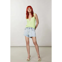 Patrizia Pepe Yellow Viscose Short And Mini Shorts - IT38