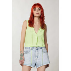 Patrizia Pepe Yellow Viscose Short And Mini Shorts - IT38