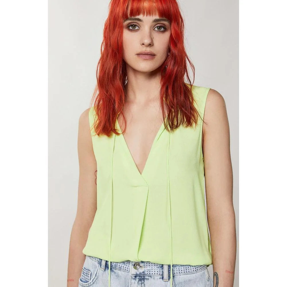 Patrizia Pepe Yellow Viscose Short And Mini Shorts - IT38